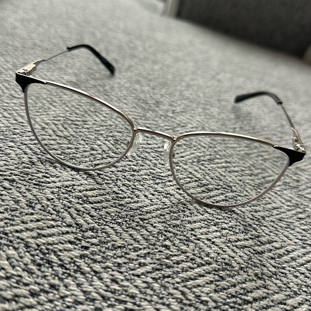 Nine West Cat Eye Glasses (Silver Frame)